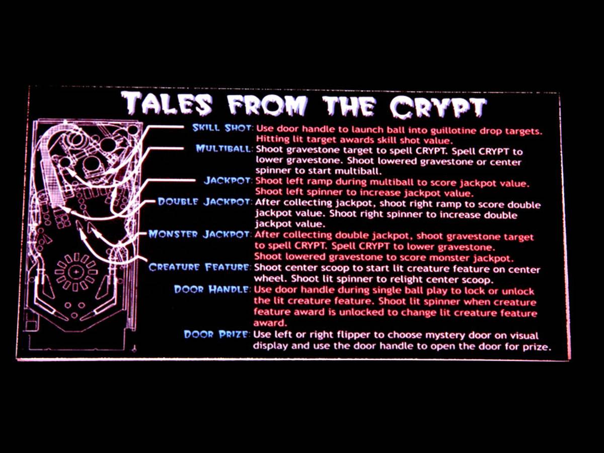 Instruction Card for Tales from the Crypt, transparent | Tales from the Crypt ...