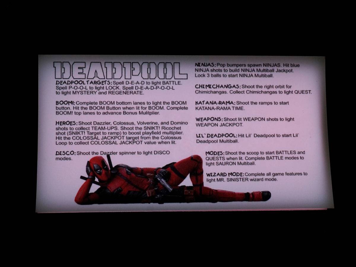 Instruction Card 1 for Deadpool Instruction Card 1 for Deadpool