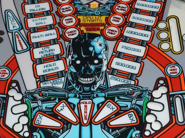 Terminator Mask Overlay Printed Playfield Overlay Protector for Terminator 2