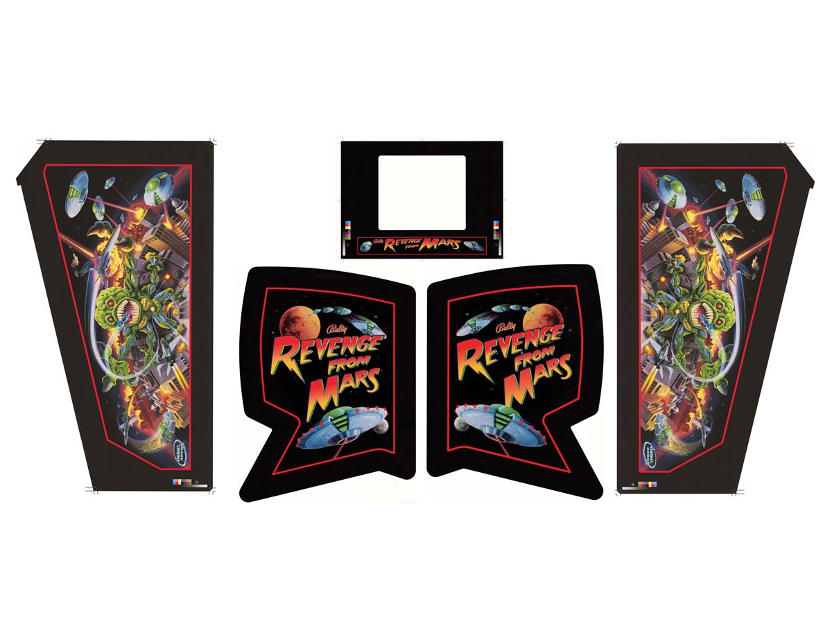 Cabinet Decal Set for Revenge from Mars Cabinet Decal Set for Revenge from Mars