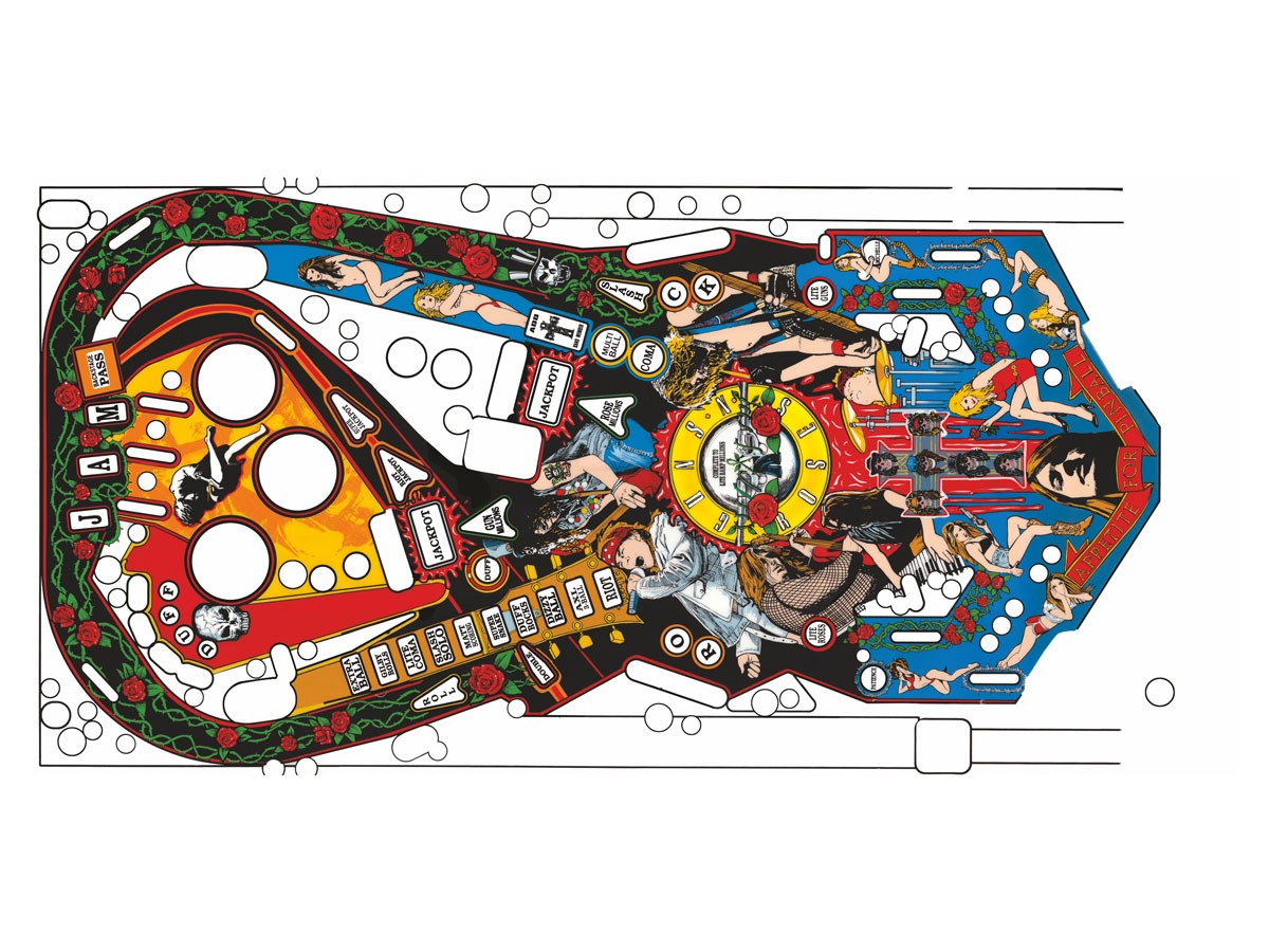 Playfield Overlay for Guns N' Roses Playfield Overlay for Guns N' Roses