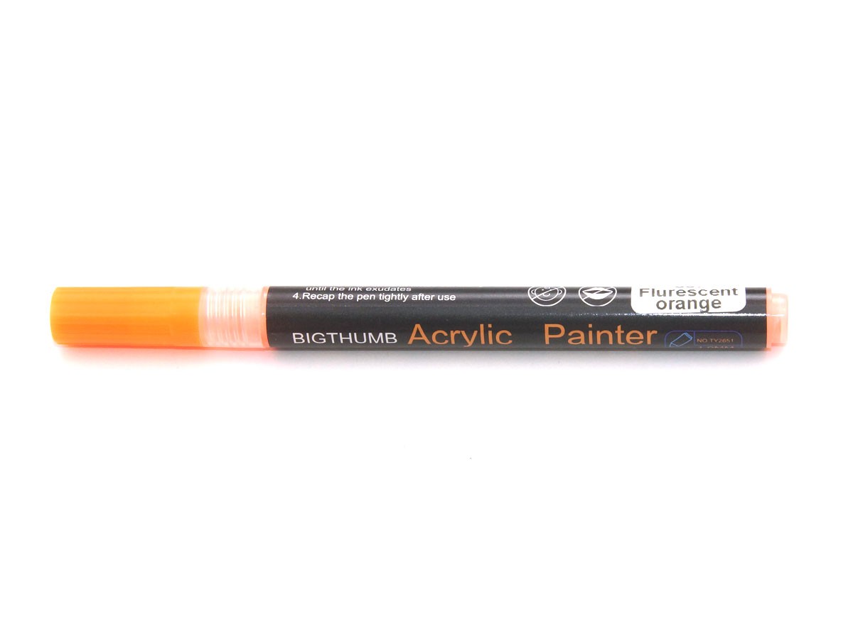Bigthumb Acrylic Painter fluorescent orange No 30, 1 mm Bigthumb Acrylic Painter fluorescent orange No 30, 1 mm