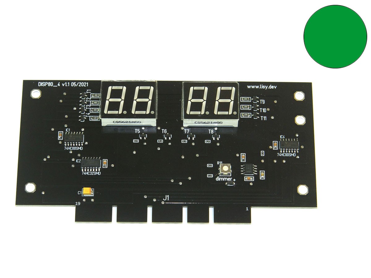 Credit Display for Gottlieb System 80, green Credit Display for Gottlieb System 80, green
