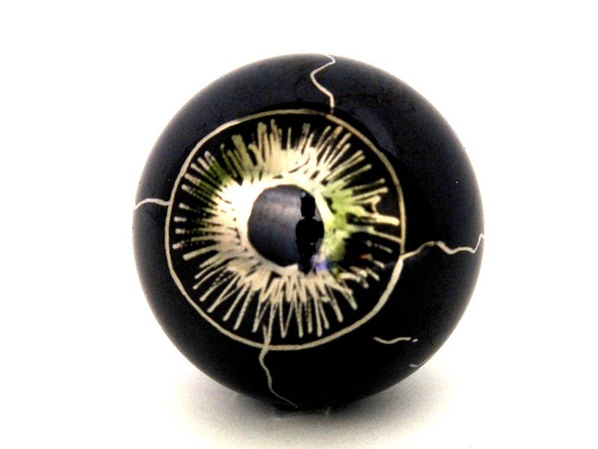 Flipperkugel 27mm "Eyeball" - hochglanz, low magnetic Flipperkugel 27mm "Eyeball" - hochglanz, low magnetic