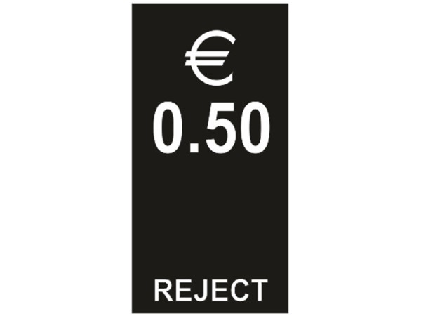 Preisschild Decal, schwarz (0,50€)