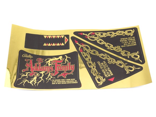 Apron Decals on gold mirror film for The Addams Family