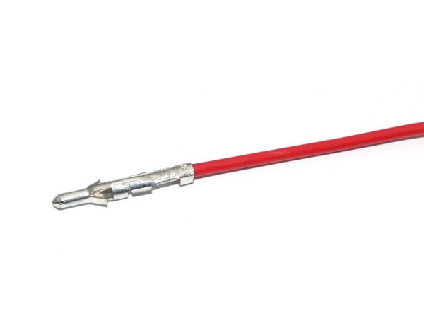 Crimpcontact Male 0.093" with cable, red