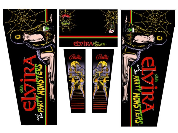 Cabinet Decal Set for Elvira and the Party Monsters