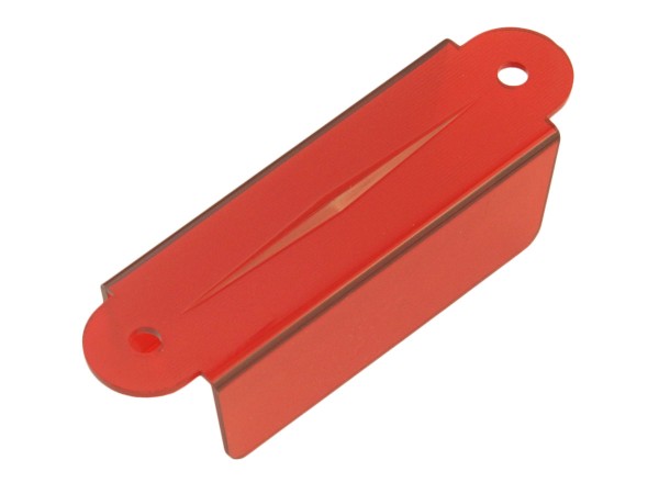 Lane guide 3-1/8" (79,4mm), transparent red