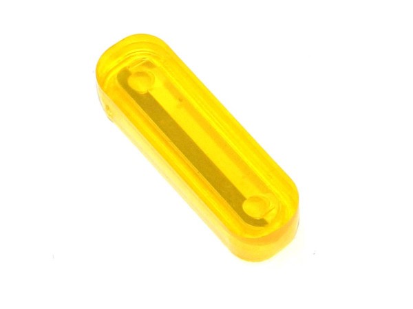 Insert 1 5/16" oval, yellow transparent "Outline"