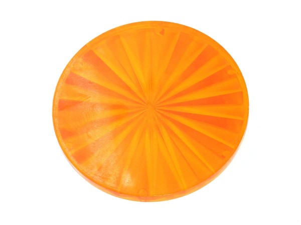 Insert 2 3/4" round, orange transparent "Starburst"