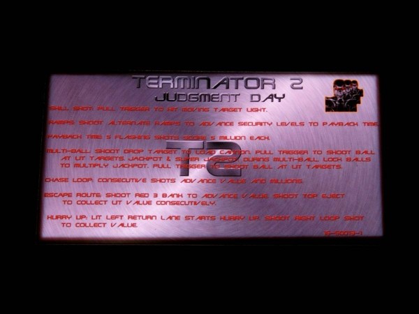 Terminator 2 Instruction Card, transparent