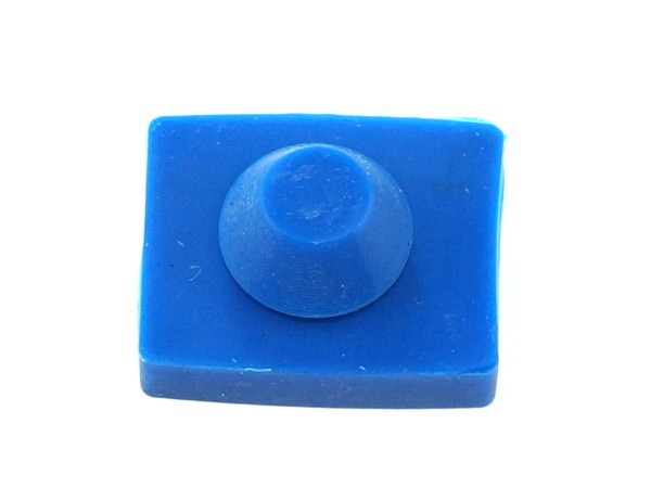 Damper Plug 7/8" x 5/8", rectangle blue