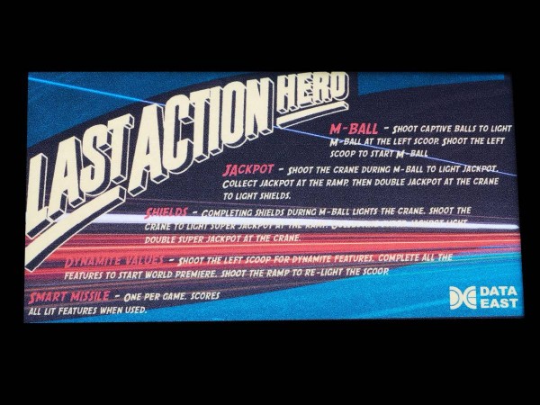 Instruction Card 1 for Last Action Hero, transparent