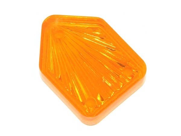 Insert 1" Shield, orange transparent "Starburst"