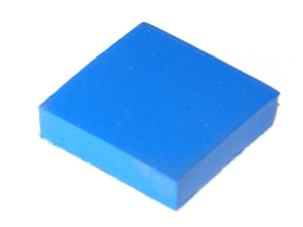 Bumper pad blue 1" x 1" x 1/4"
