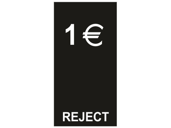 Preisschild Decal, schwarz (1€)