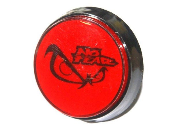 Button for "No Fear", red