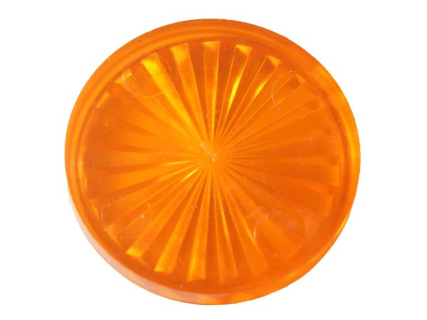 Insert 1 1/2" round, orange transparent "Starburst" (PI-112ROT)