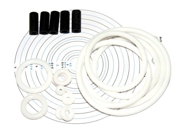 Rubber Set for Police Force, premium white