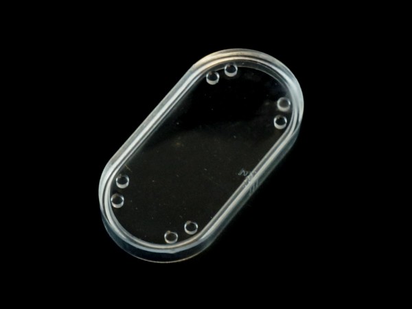 Insert 2"x1" oval, clear
