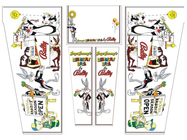 Cabinet Decal Set for Bugs Bunny's Birthday Ball