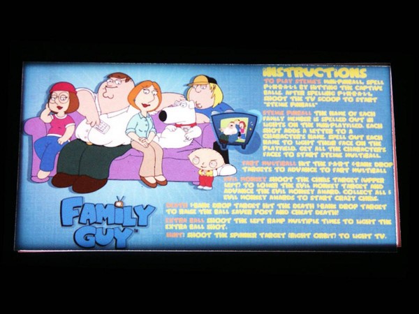 Instruction Card for Family Guy, transparent