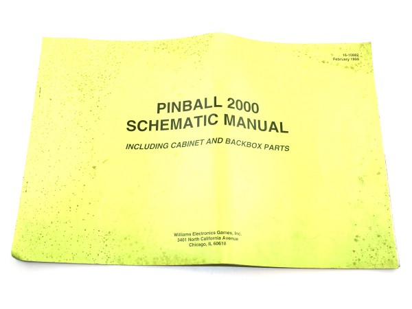 Pinball 2000 WPC Schematic Manual, Williams - original