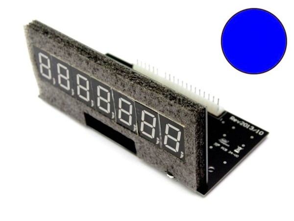 Pinballcenter 7-stelliges Flipper LED Display für Bally / Stern, blau
