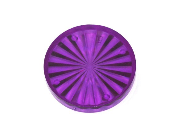 Insert 1 1/2" round, purple transparent "Starburst"