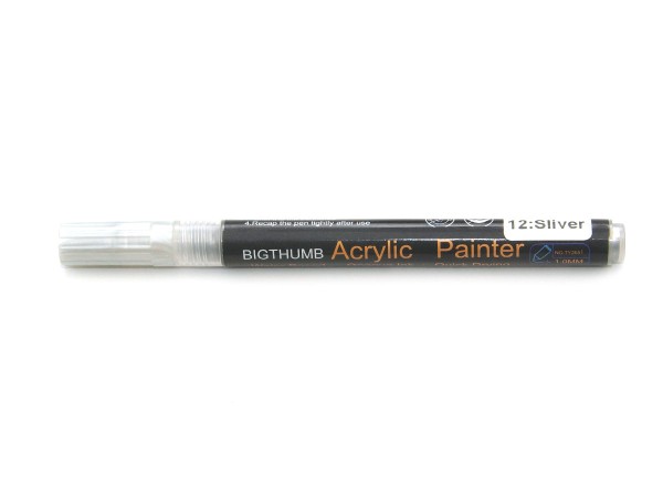Bigthumb Acrylic Painter silber Nr 12, 1 mm