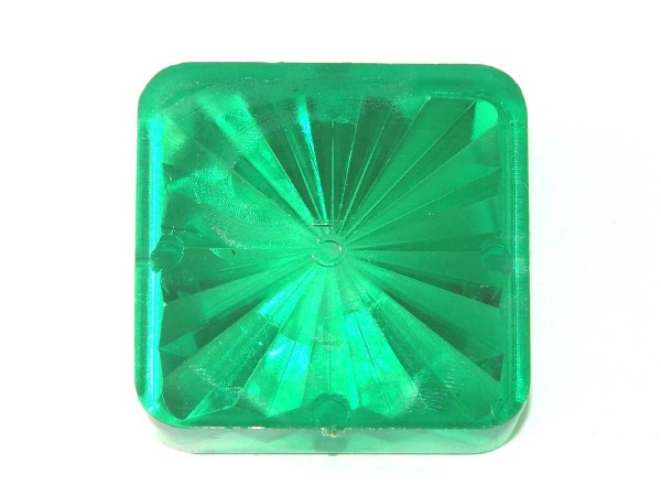 Insert 1" square, green transparent "Starburst" (PI-1SSG)