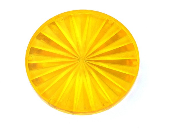 Insert 2 3/4" round, yellow transparent "Starburst"