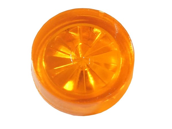 Insert 5/8" round, orange transparent "Starburst" (PI-58ROS)