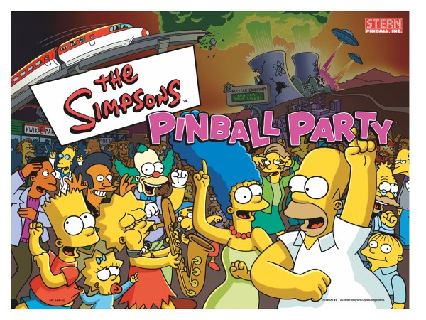 Translite for The Simpsons Pinball Party