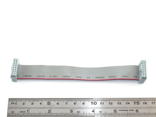 Flachbandkabel 16pin, 16cm (6,25"), 2 Anschüsse