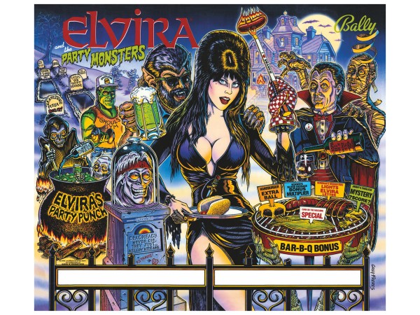 Translite for Elvira and the Party Monsters