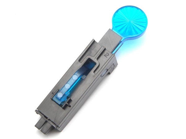 Stern/Sega Standup Target, transparent blue, front mount, round (500-6075-05)