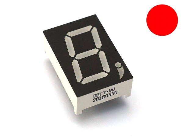 LED 7 Segment Display with Comma, red