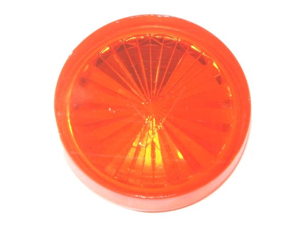 Insert 1" round, amber transparent "Starburst" (PI-1RAS)