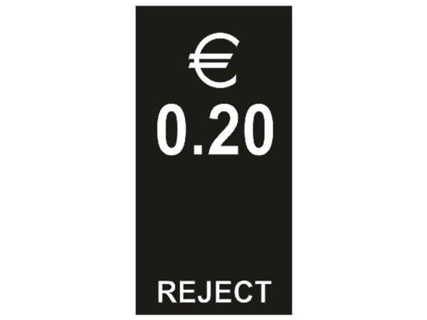 Preisschild Decal, schwarz (0,20€)