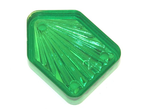 Insert 1" Shield, lime green transparent "Starburst"
