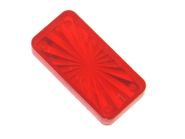 Insert 1-1/2" x 3/4 rectangle, red transparent