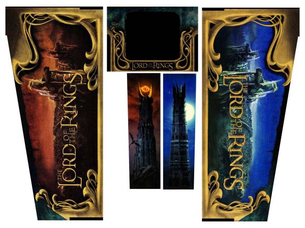 LORD OF THE RINGS PINBALL COIN DOOR DECAL 3 PIECE SET