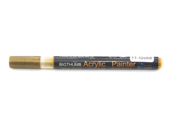 Bigthumb Acrylic Painter gold Nr 11, 1 mm