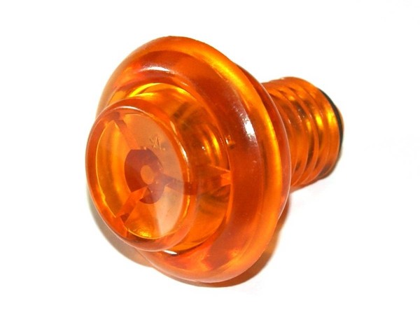 Pinball Pushbutton orange, transparent 1"