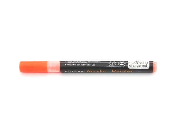 Bigthumb Acrylic Painter fluorescent orange red No 48, 1 mm
