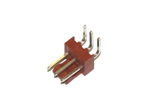Board Connector, 3 Pin, Right Angle, .1" (2.54mm)