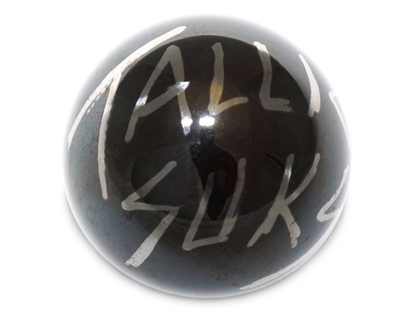 Pinball 27mm "Tallica Suks" - high gloss, low magnetic