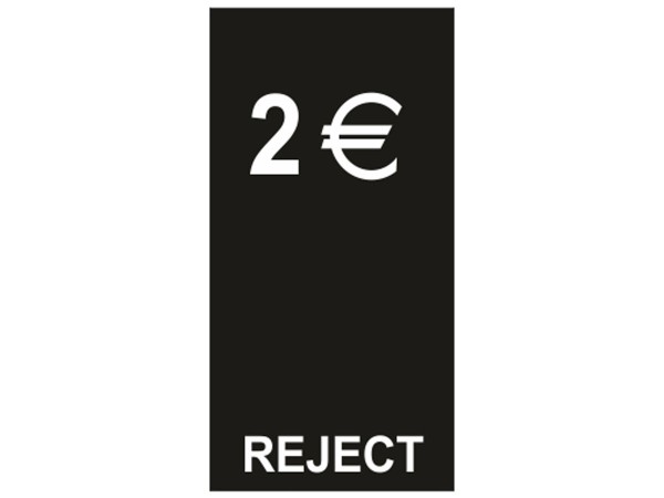 Preisschild Decal, schwarz (2€)